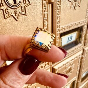 Vintage Gold and Opalescent Ring